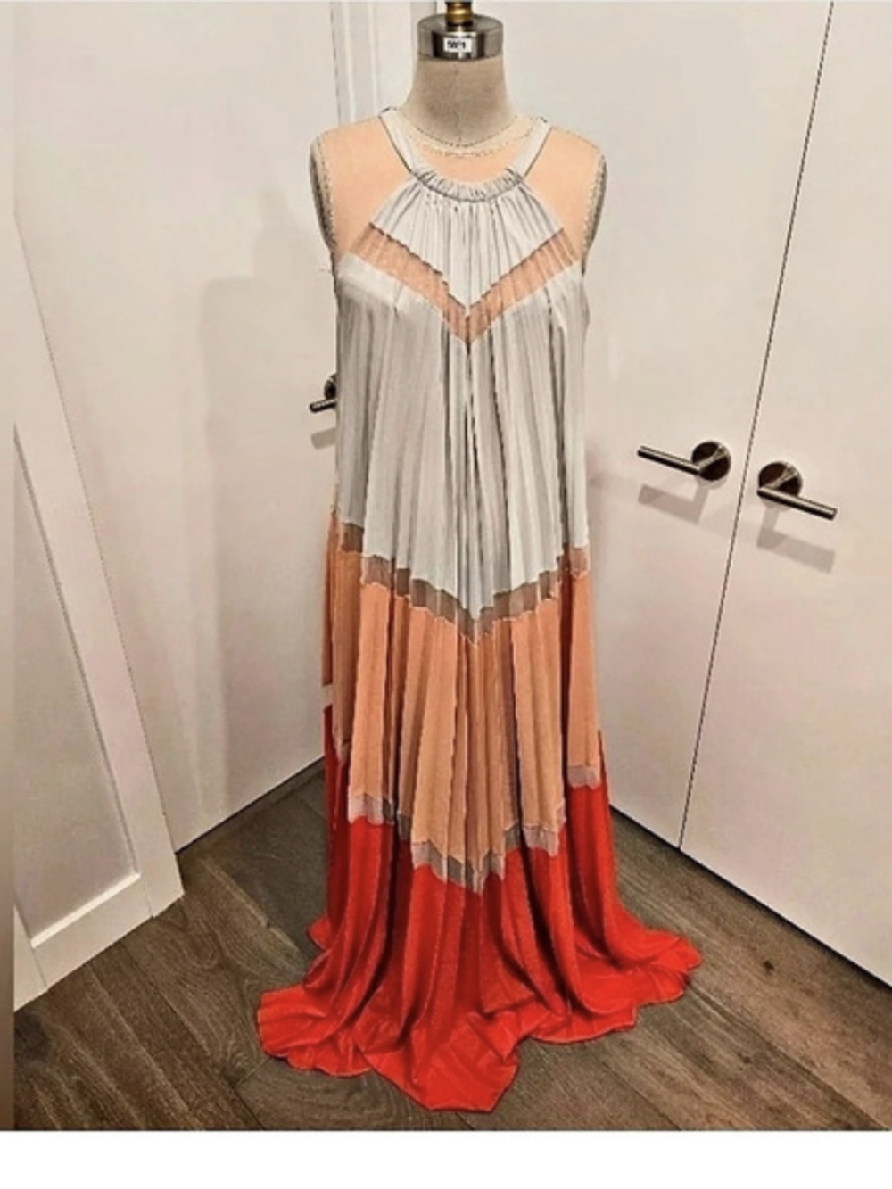 BCBGMAXAZRIA Pleated Maxi Dress